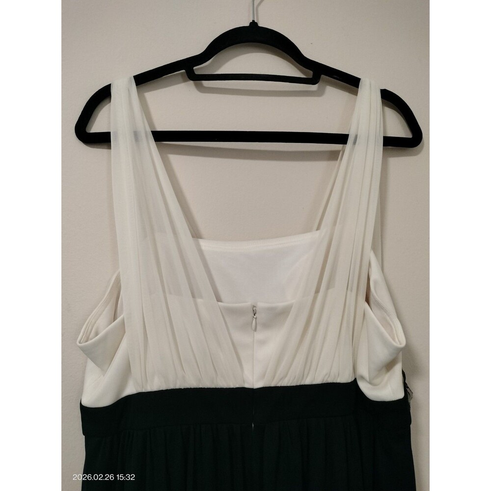 JESSICA HOWARD Womens Black & Cream Evening Occasion Cocktail Dress - Sz 16 - Picture 6 of 12